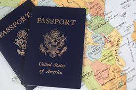 USA Passport on map