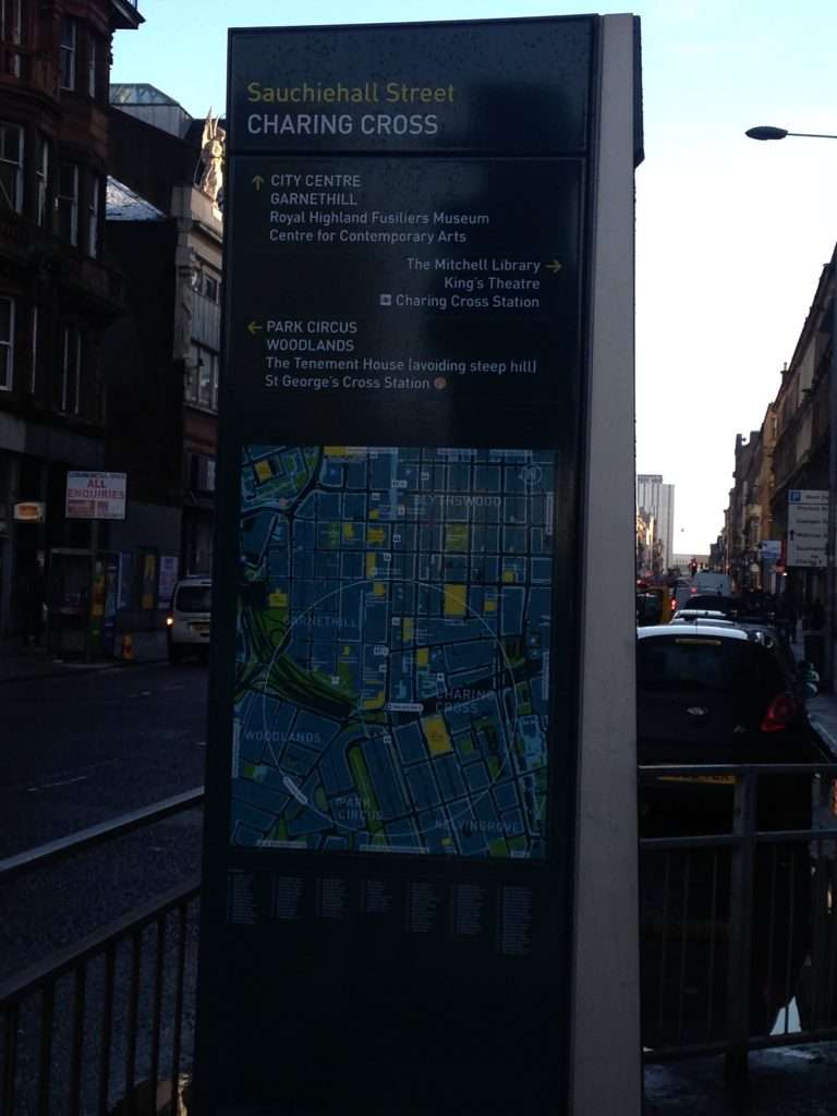 Sauchiehall Street Charing Cross Sign
